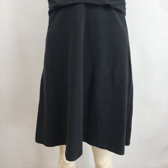 PATAGONIA WATER GIRL - WOMEN'S MEDIUM - BLACK V NECK ORGANIC COTTON DRESS - Picture 3 of 8